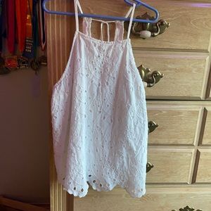 hollister white tank top
